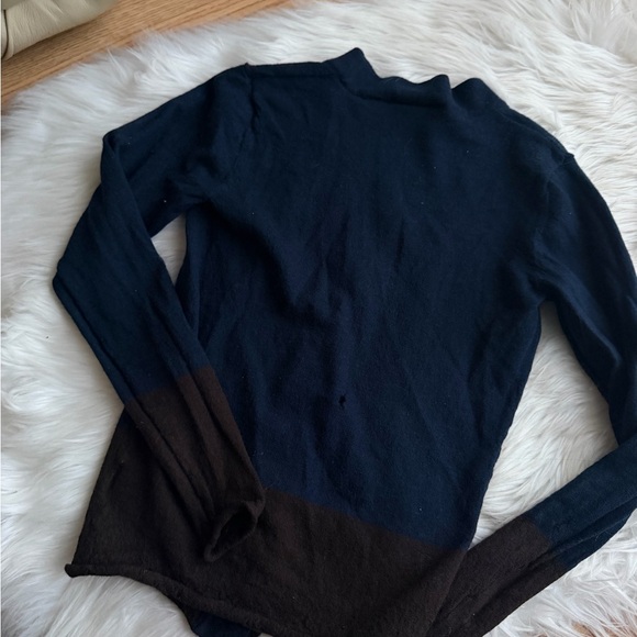 Tory Burch Wool Navy and Brown Cardigan - Picture 5 of 5